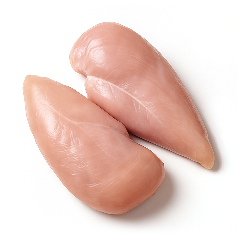 Pechuga de pollo sin hueso fresca de alta calidad, lista para cocinar