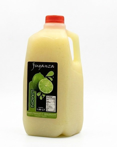 Botella de Jugo Limón Juganza 2 litros para bebidas y coctelería profesional
