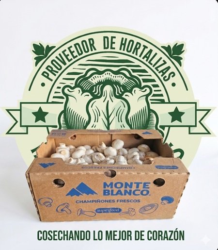 Caja de champiñón Monteblanco de 5kg fresco para mayoreo en Querétaro