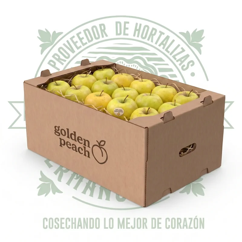 CAJA MANZANA GOLDEN fresco en Querétaro - Distribuidora Hermanos Rojas
