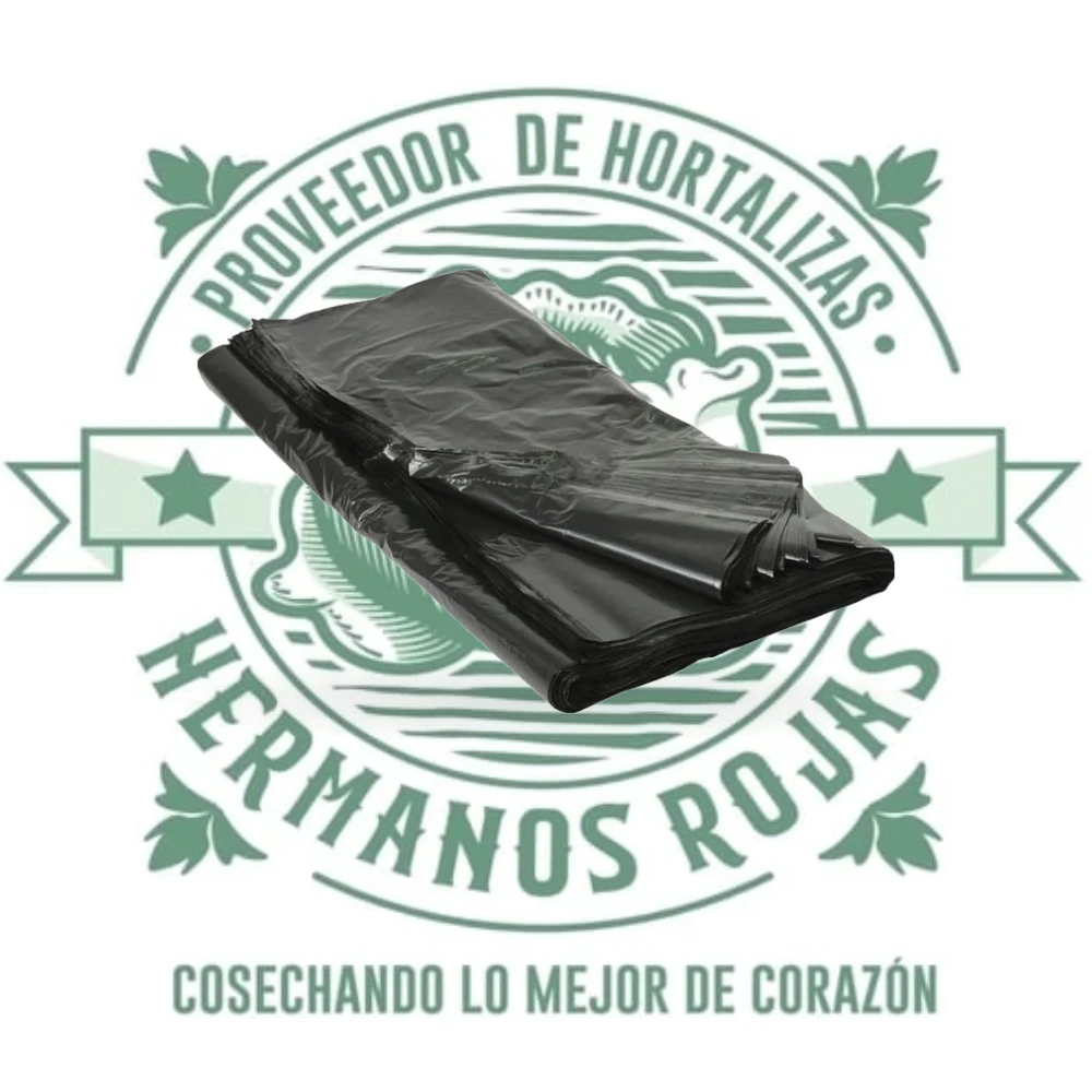 Bolsa para basura jumbo 90x120 negra resistente para contenedores grandes