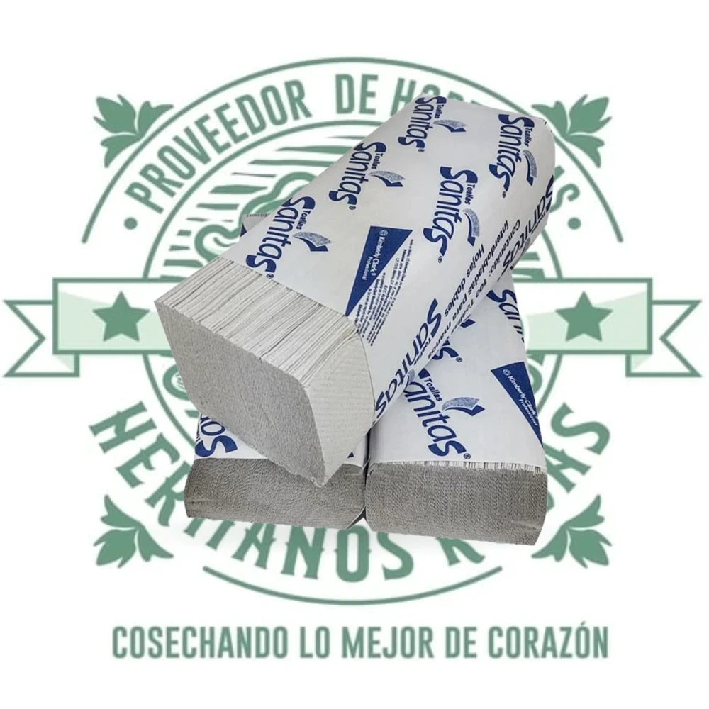 Toalla Interdoblada Sanitas blanca de alta absorción para oficinas y comercios
