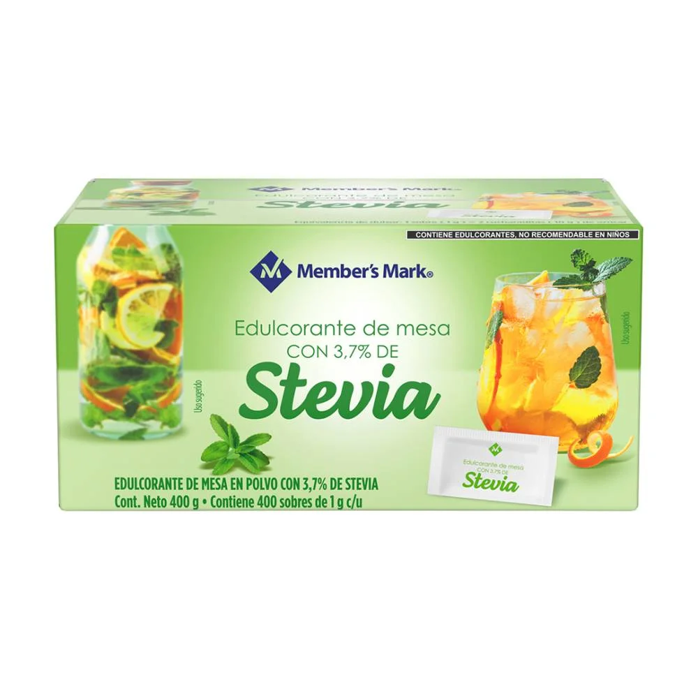 CAJA STEVIA 400 SOBRES en Querétaro - Distribuidora Hermanos Rojas