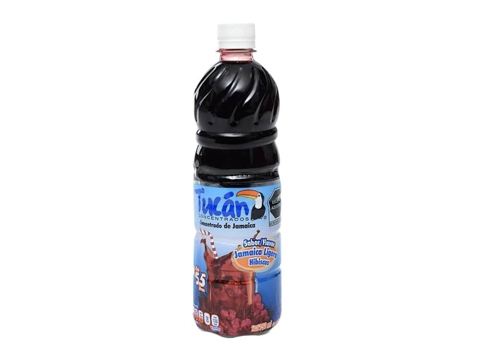 Concentrado de Jamaica 1 litro marca Tucán bebida natural mexicana
