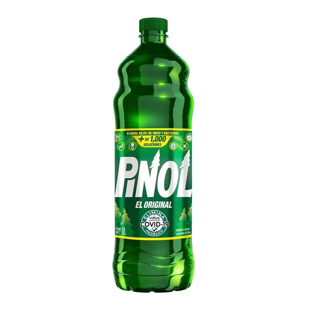 PINOL 1 litro limpiador desinfectante multiusos con aroma a pino, producto de limpieza profesional