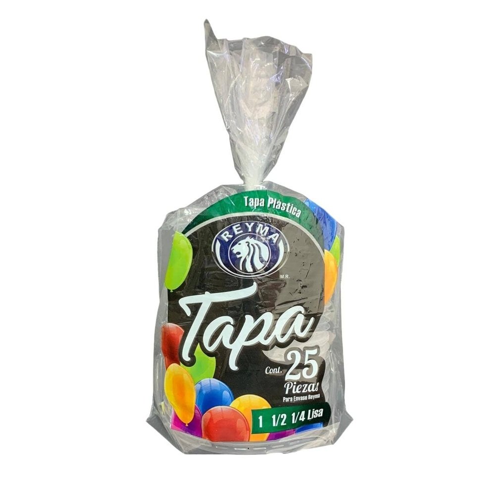 Bolsa de 25 tapas plásticas Reyma para vasos, producto desechable de calidad